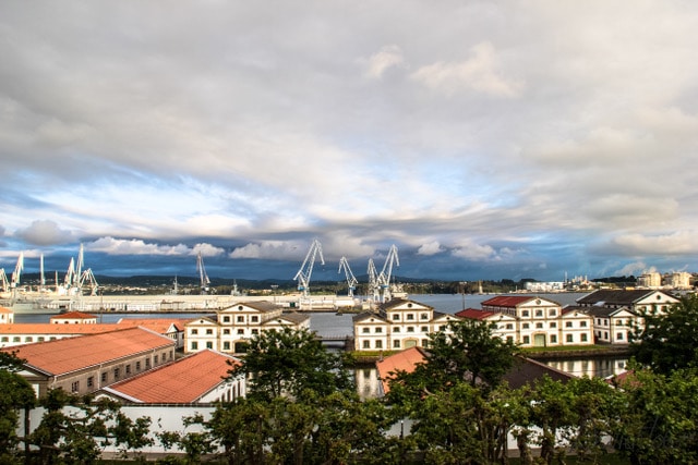 Arsenal militar de Ferrol vista aerea